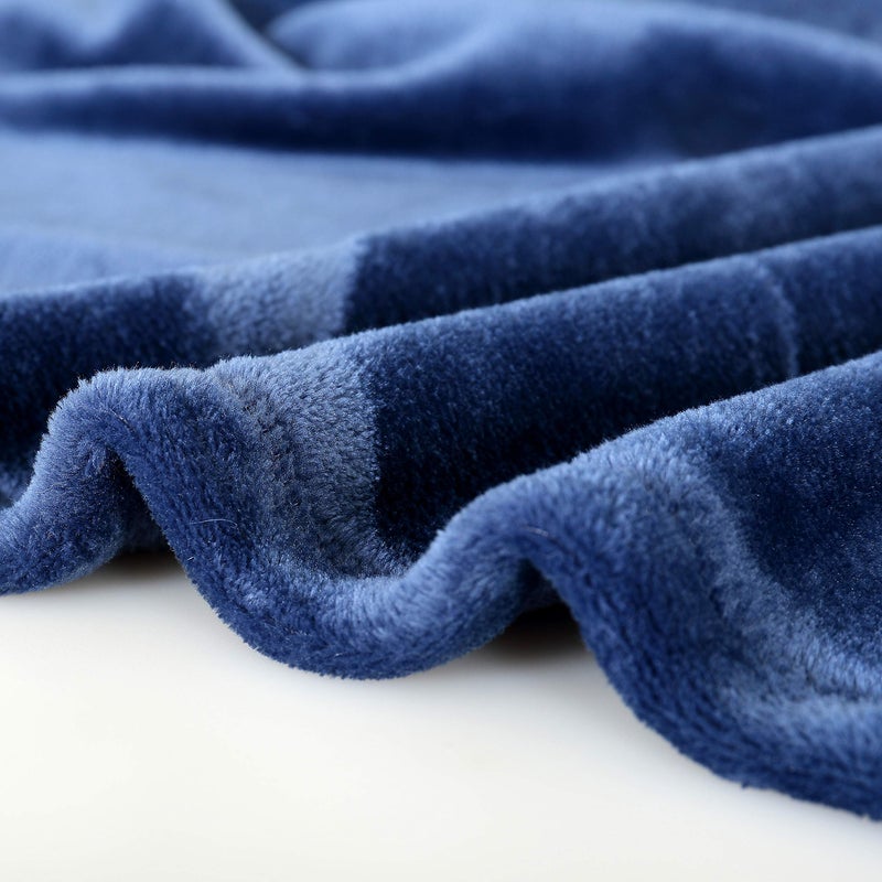 Reafort Ultra Soft Flannel Fleece Royal Plush Velvet Lightweight Living Room/Bedroom Warm Blanket (Blue, Throw 50"x60") - Image 4